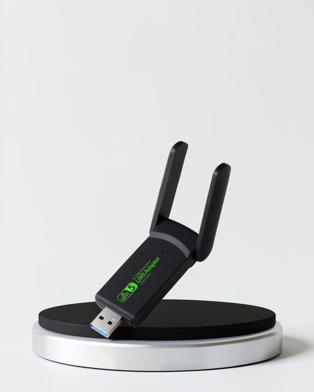 Çift Antenli 1200 Mbps Dual Band WiFi Adaptör – 5.8G & 2.4G