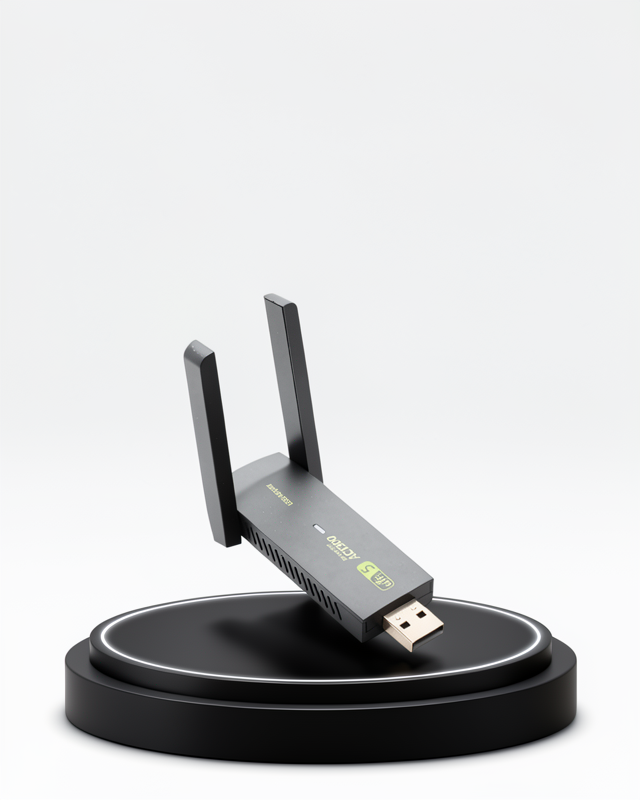 1200 Mbps Hızda Çalışan Dual Band USB WiFi Adaptör