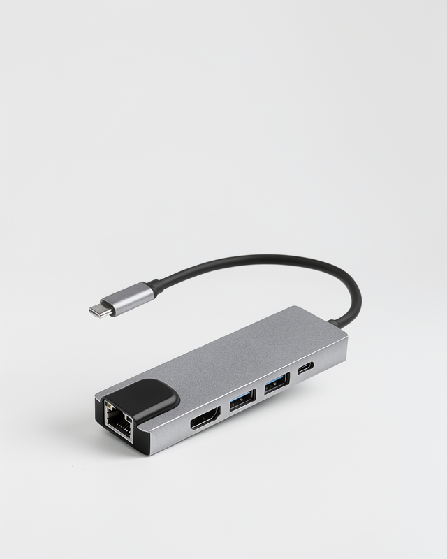 MacBook USB-C Hub – Alüminyum Kasa, 4K HDMI, USB 3.0, SD/TF Kart Girişi, PD Şarj Desteği