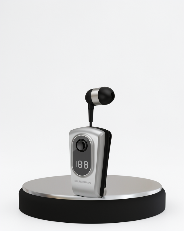 Klipsli, Titreşimli ve Dijital Göstergeli Profesyonel Bluetooth Kulaklık