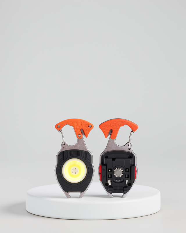 Şişe Açacağı, Tornavida, Düdük ve USB Şarjlı Mini LED Anahtarlık Fener