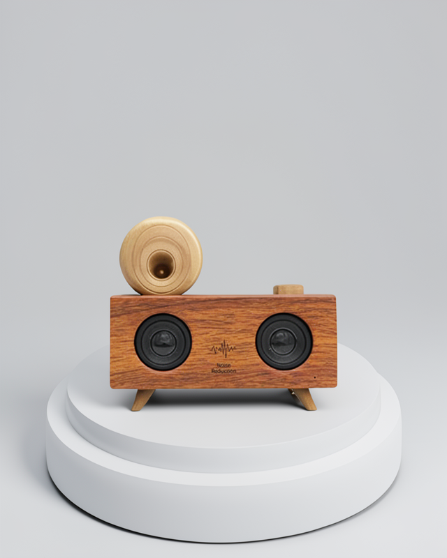 FM Radyo, USB, SD Kart ve AUX Girişli Çift Hoparlörlü Bluetooth Gramofon Speaker