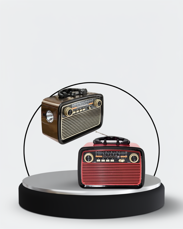 Bluetooth Hoparlör Nostaljik Radyo Tasarımı – FM/AM Yayın, Kablosuz, Şarj Edilebilir