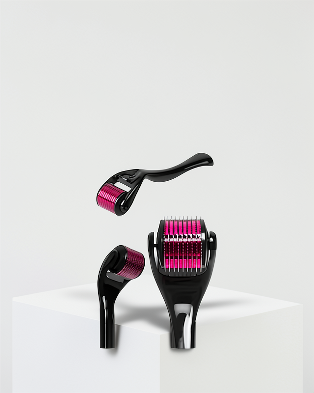 Siyah Saplı Titanyum Derma Roller - Evde Güvenli Kullanım İçin 0.25 mm