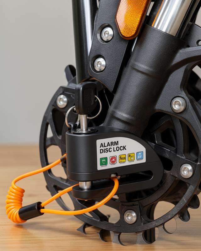 Su Geçirmez Çelik Motosiklet Güvenlik Kilidi 110 dB Alarmlı Disk Fren Kilidi