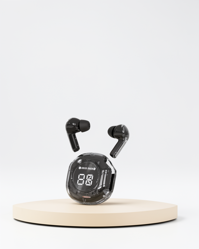 Mikrofonlu Bluetooth 5.3 Kablosuz Kulaklık 30mm Sürücü LED Ekranlı