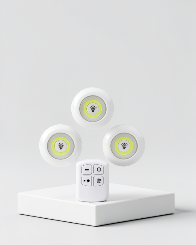 Kumandalı 3’lü LED Spot Lamba Kablosuz Gün Işığı