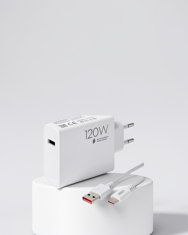 Taşınabilir ve Dayanıklı 120W Mi Turbo Akıllı Tanıma Çipli Hızlı Şarj Cihazı