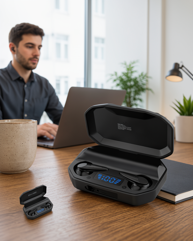 Yeni Nesil G30 Siyah Kablosuz Kulak İçi Kulaklık, Bluetooth 5.2, Çift Mikrofon, RGB Işıklı