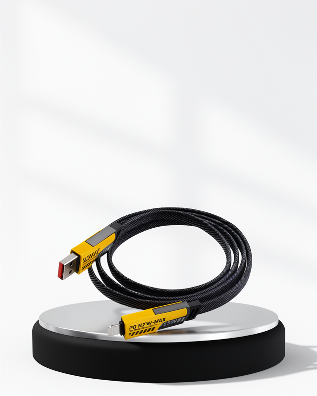 65W Çoklu Şarj Kablosu, Örgülü USB-C ve USB-A Hızlı Şarj Desteğiyle