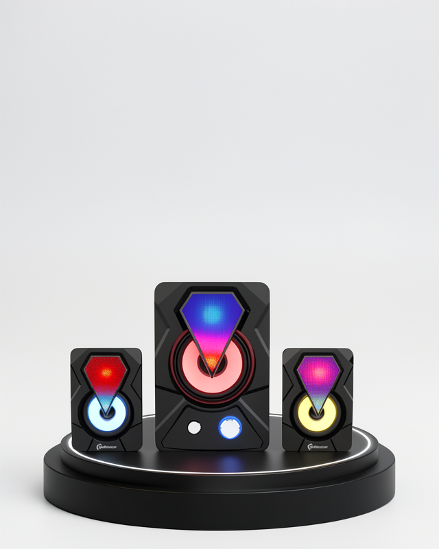 Subwoofer destekli 2.1 Kanal RGB LED Oyun Hoparlörü