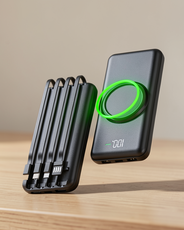 10000 Mah Kapasiteli Kablosuz Powerbank LED Ekranlı Hızlı Şarj