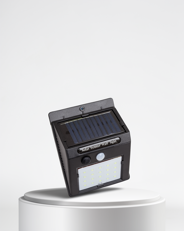20 LED'li Sensörlü Solar Duvar Lambası 3 Metre Algılama Mesafesi