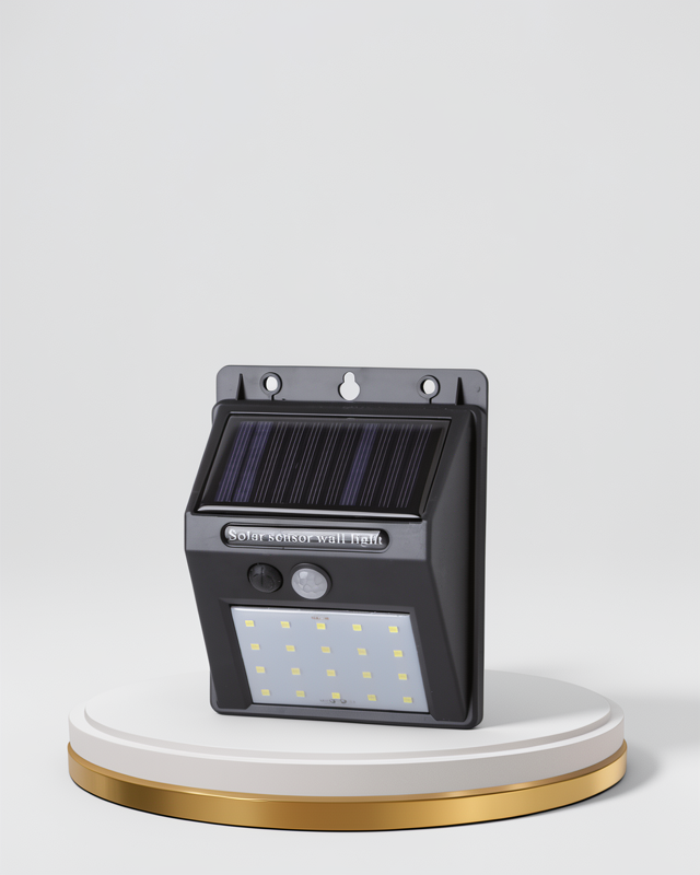 Hareket Sensörlü 20 LED Güneş Enerjili Dış Mekan Duvar Lambası