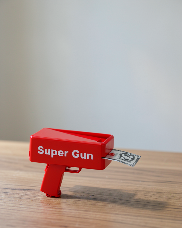Super Money Gun Para Dolar Atma Tabancası Para Saçma Fırlatma Makinası