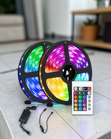 Yeni Nesil RGB Işıklı 10Metre Şerit LED Kumandalı Kullanım