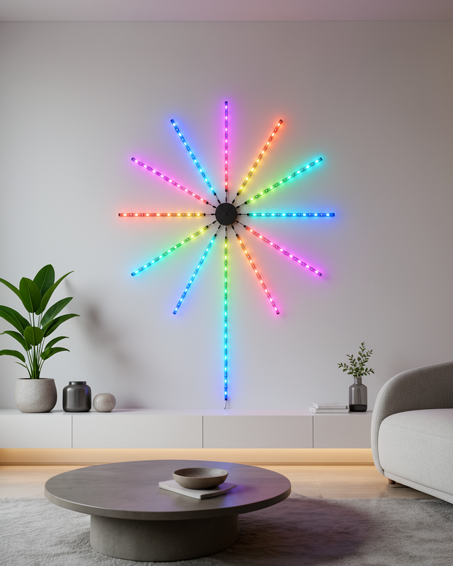 Telefon Kontrollü RGB LED Duvar Lambası Dekoratif Ortam Aydınlatması