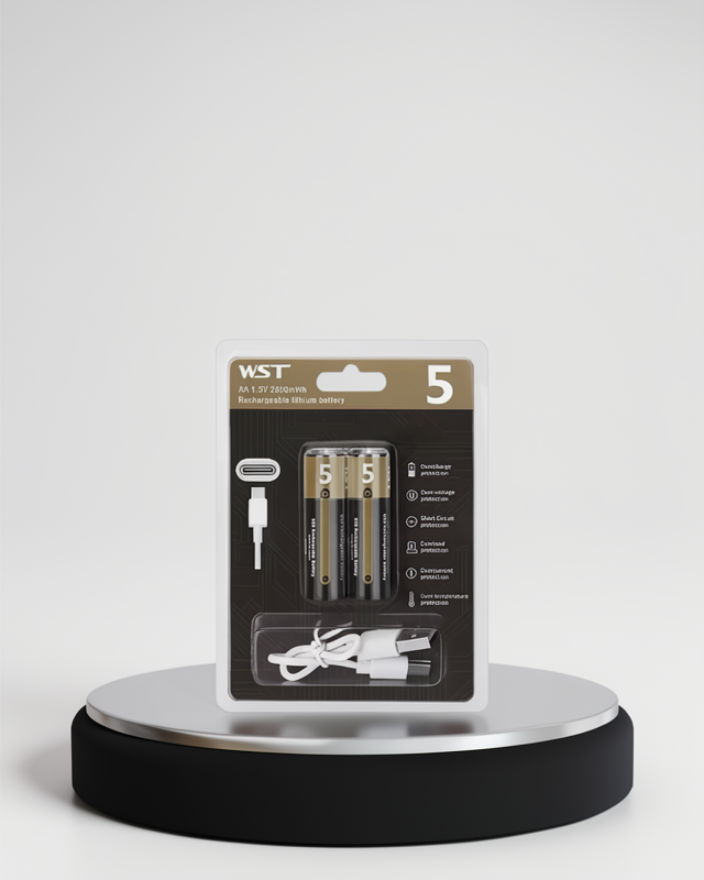 Çiftli Paket 1.5V Lityum AA Kalem Pil | Hızlı Şarj için Type-C USB