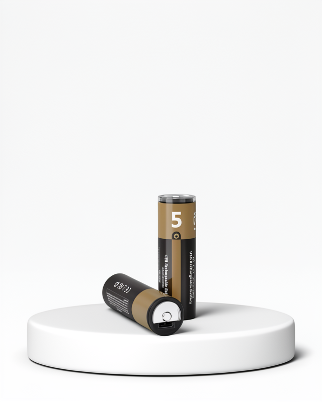 Şarjlı AA Lityum Pil | USB Type-C Giriş | 1.5V Sabit Çıkış | 3200mWh (2'li Paket)