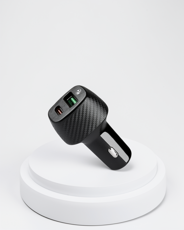 Type-C ve USB PD Destekleyen 38W Çift Çıkışlı Araç Şarj Cihazı