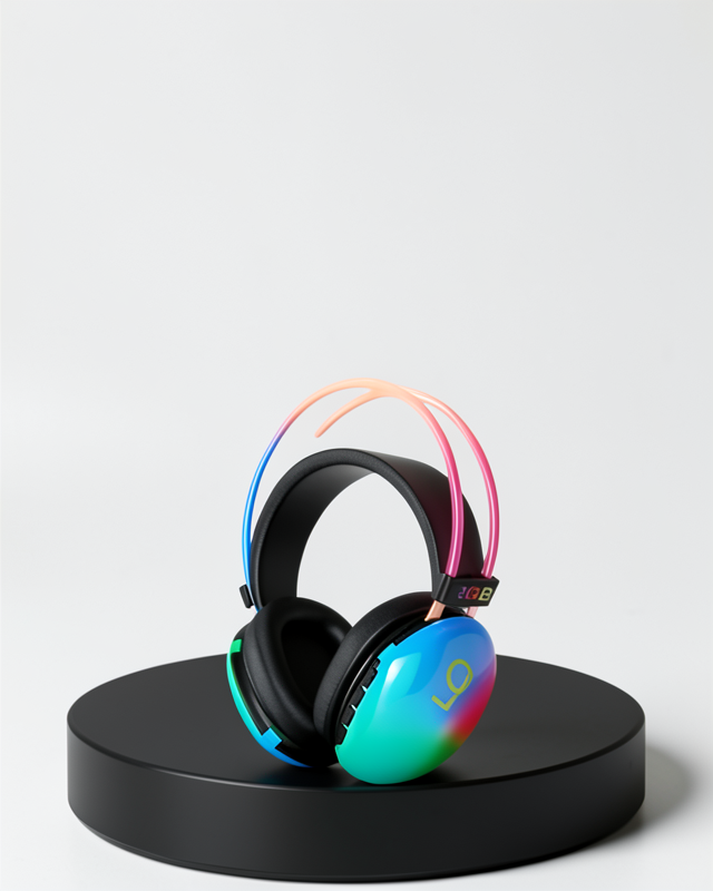 Kablosuz Bluetooth Oyuncu Kulaklığı RGB Aydınlatma ile