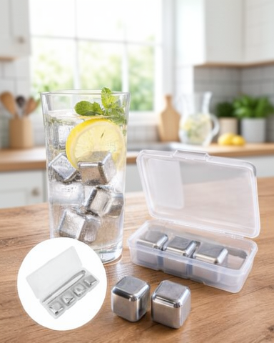 Yeni Nesil Metal Buz Küpü ve Kullanışlı Klips Seti Çevre Dostu