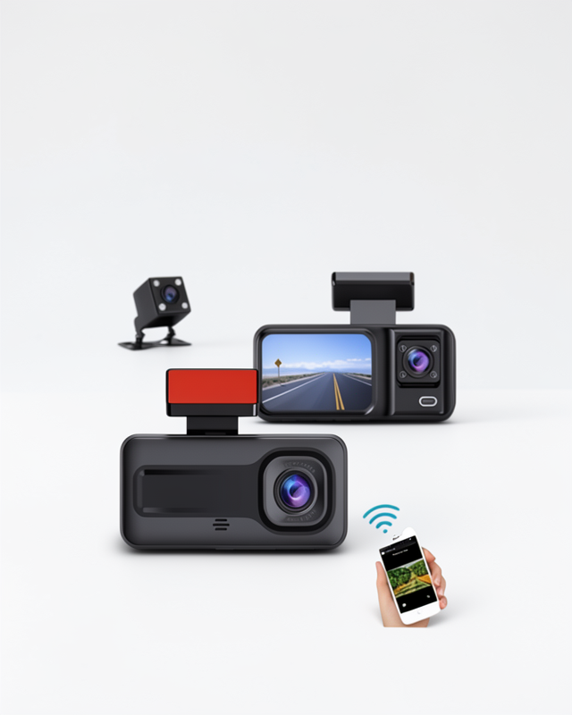 3 Kameralı Profesyonel Dashcam ile Sürüş ve Parkta Kesintisiz Güvenlik