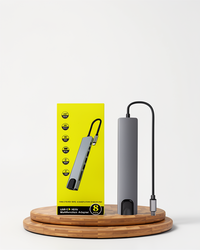 Profesyonel Kullanım için 2×USB3.0, SD/MS, 4K HDMI & RJ45 Type-C Dönüştürücü