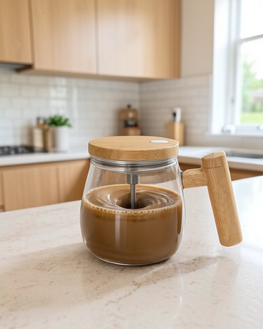 400 ml Kapasiteli Manyetik Karıştırıcı Kupa – C Tipi Şarjlı, Akıllı Tasarım