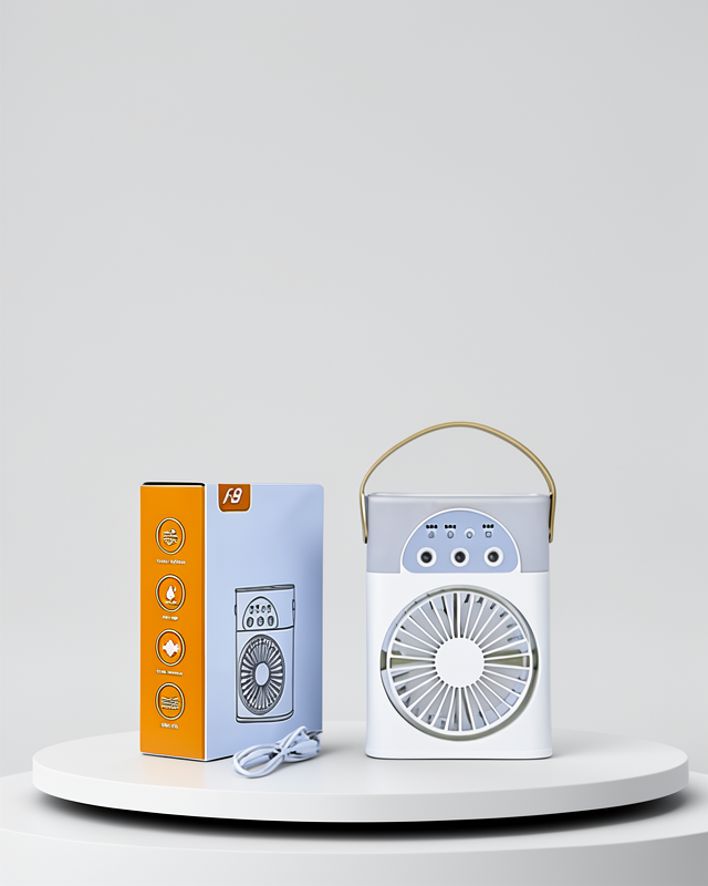 Taşınabilir Mini USB Hava Soğutucu | 3 Kademeli Spreyli Fan