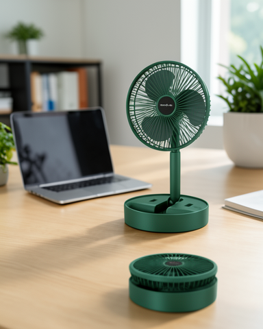 Katlanabilir 3 Hız Ayarlı Şarjlı Mini Fan Taşınabilir Tasarımlı