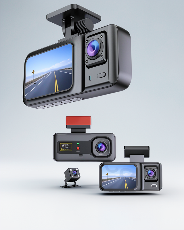 Full HD Çözünürlüklü Ön ve Arka Kameralı DVR Ekranlı Sürüş Kaydedici