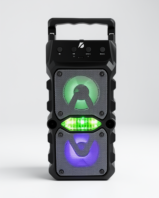 Uzun Pil Ömrü ve Led Işıklı Taşınabilir Kablosuz Bluetooth Hoparlör KTS 1096