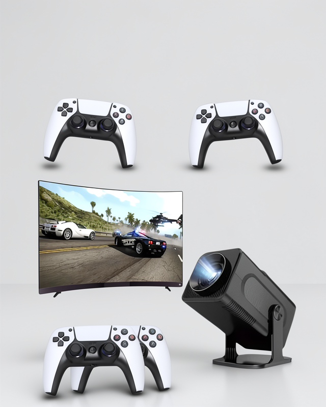 HCS350pro Retro Video Oyun Konsolu, Android TV, WIFI, Taşınabilir Projeksiyon Cihazı