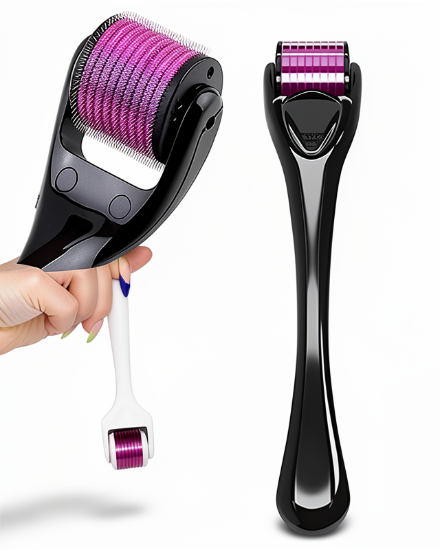 1Mm Titanyum Uçlu 540 Iğneli Derma Roller Saç Kaş Serumu İçin Uygun