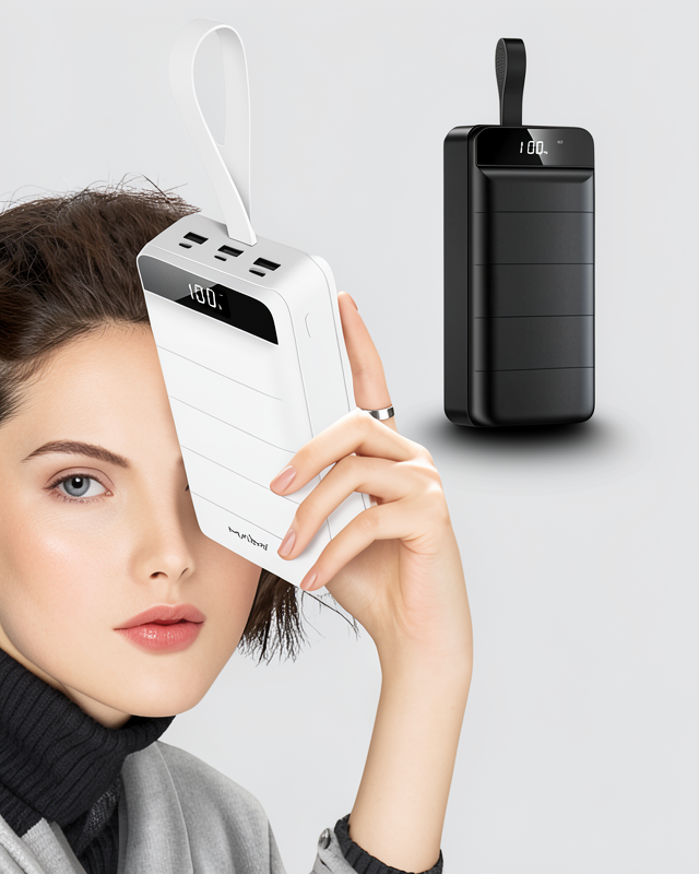 Taşınabilir 50.000 Mah Turbo Hızlı Powerbank, LED Göstergeli, Android ve iOS Uyumlu