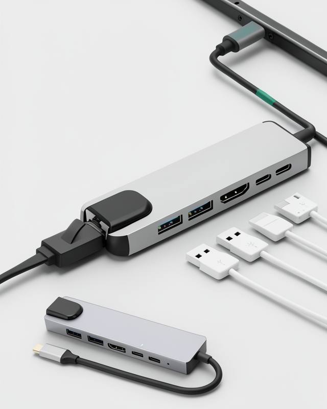 8 Portlu Macbook Usb Type-C Hub Dönüştürücü ve Çoklayıcı