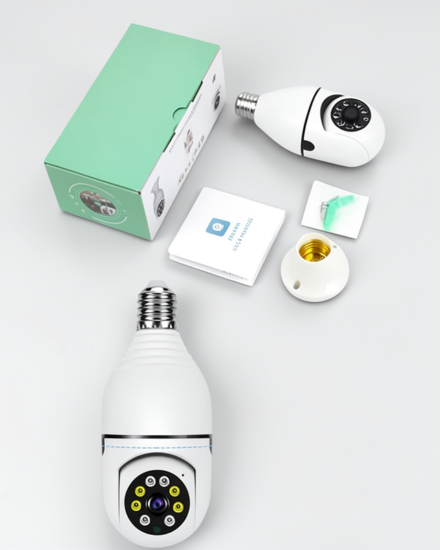 360 Derece Full HD 1080p Wi-Fi Özellikli Güvenlik Kamerası Ampül