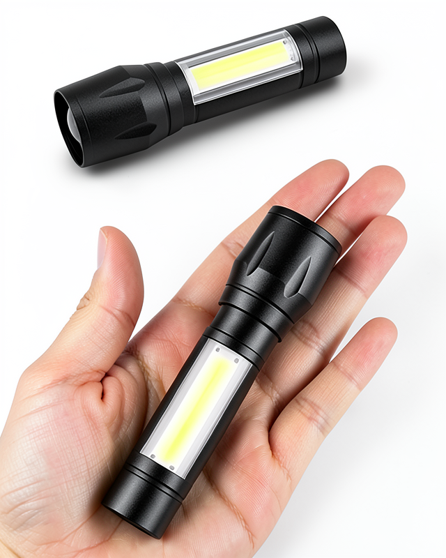 Uzun Menzilli USB Şarj Edilebilir EL Feneri Kamp Lambası