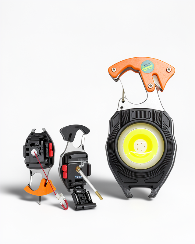 Çok Fonksiyonlu Mini Çakmaklı LED Anahtarlık El Feneri