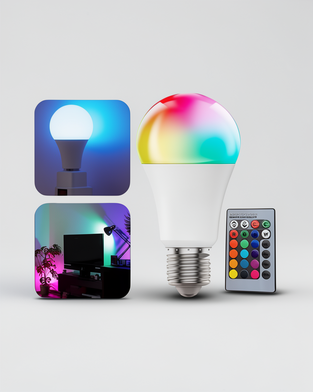 Uzaktan Kumandalı Renk Değiştiren LED Ampul Akıllı RGB