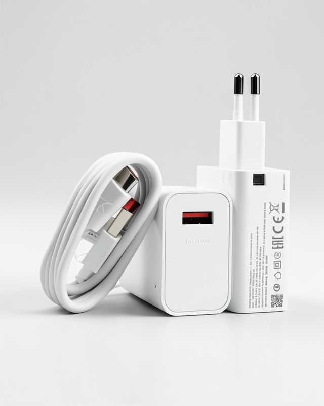 Ultra Plus Beyaz 67W Hızlı Şarj Seti, Adaptör ve Kablo