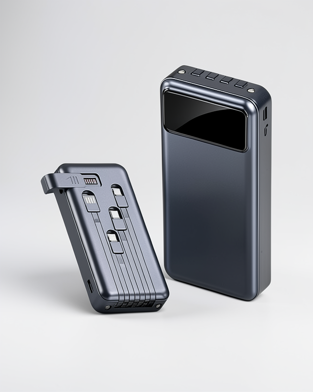 20.000 Mah Kapasiteli Hızlı Şarjlı Dijital Göstergeli USB Girişli Powerbank, Android ve İOS Uyumlu