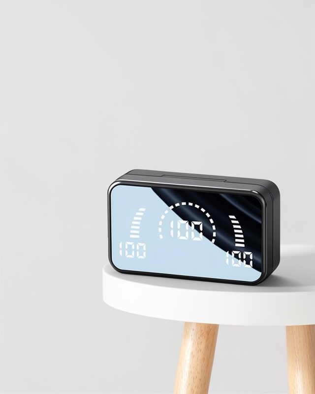 Aynalı Çift Dijital Gösterge Ekranlı Yüksek Sesli Powerbankli Bluetooth Kulaklık
