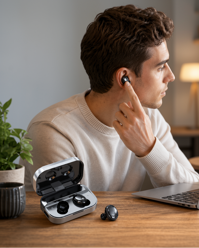 Bluetooth Kulaklık – Dokunmatik Kontrol ve LED Şarj Ekranı ile Kablosuz Kulak İçi