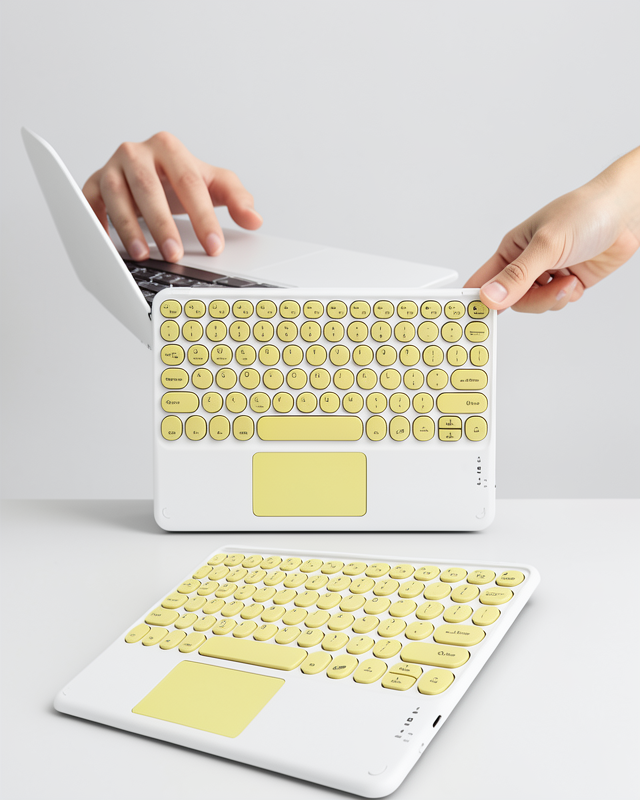 Slim Kablosuz Wifi Q Klavye Touchpad, Bluetooth Uyumlu Android ve İOS