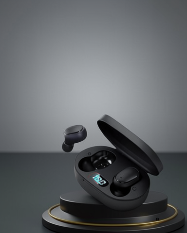 Kablosuz Kulak İçi Kulaklık, Dokunmatik Kontrol ve Bluetooth Bağlantısı ile Dijital Göstergeli