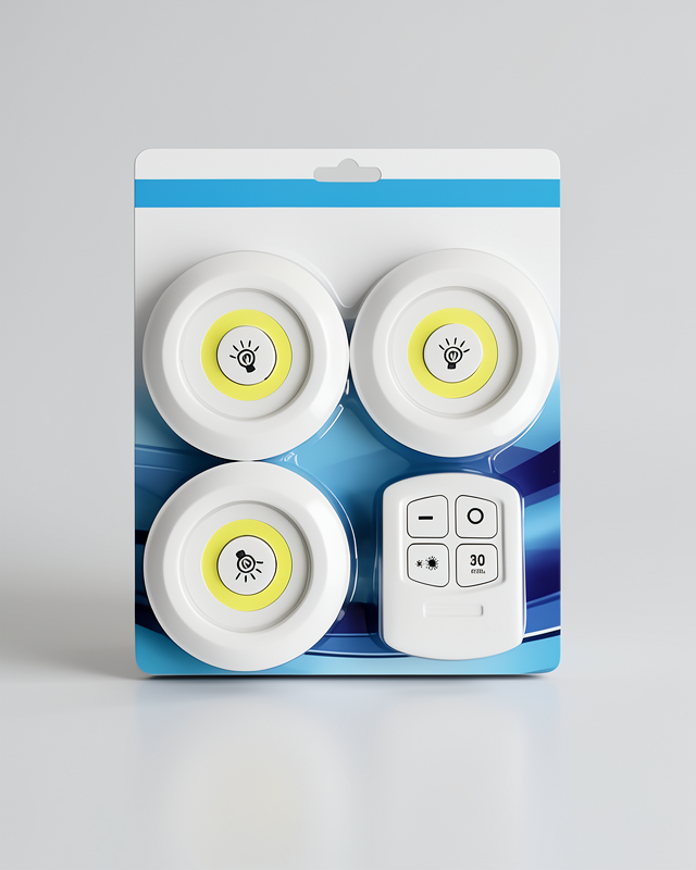 Uzaktan Kumandalı Kablosuz Pilli Mutfak Dolap Altı Işığı Yapışkanlı