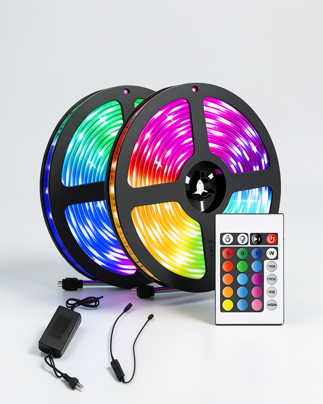 Yeni Nesil RGB Işıklı 10Metre Şerit Led Kumandalı Şarj Edilebilir