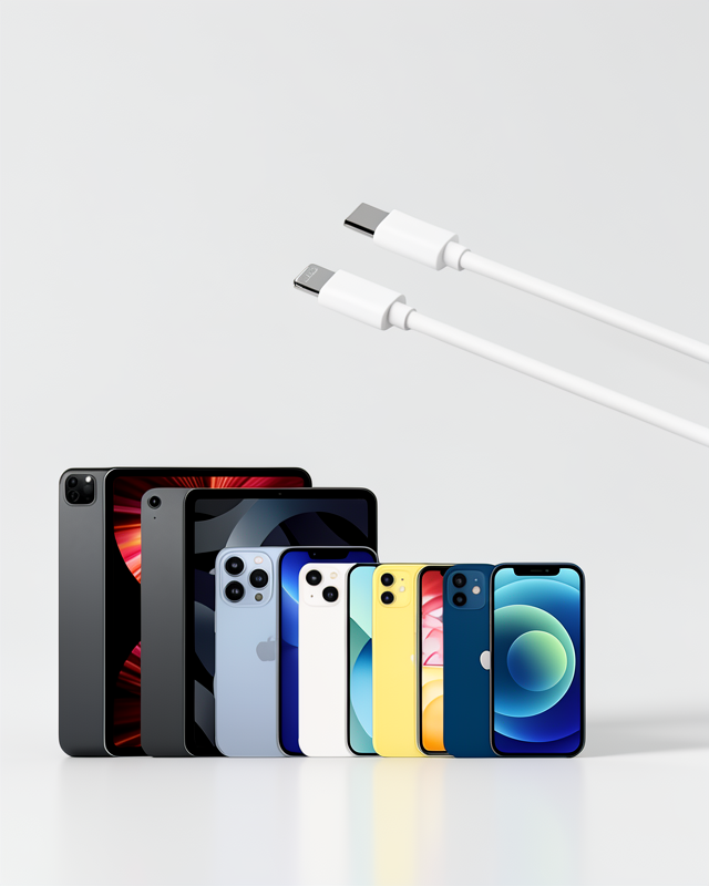 Lightning Hızlı Şarj Kablosu, Iphone ve İOS Uyumlu, Type C Bağlantı